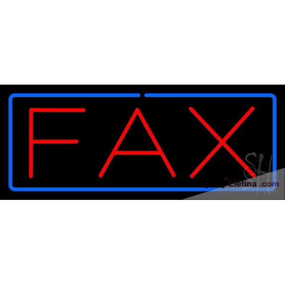 Neon Signs for Wall Decor Fax With Border Sign Neon Led Tubing 15x17inch