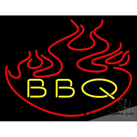 Neon Signs for Wall Decor Flames Bbq Sign Neon Led Tubing16x20inch