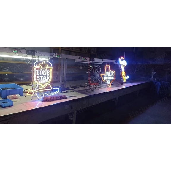 Neon Signs for Wall Decor Flex Bar Sign Business Displays | Electronic Light Up Sign Retail Businesses d Neon Led Tubing16x20inch