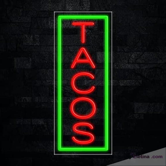 Neon Signs for Wall Decor Flex Tacos Sign Business Displays | Electronic Light Up Sign Retail Businesses d Neon Led Tubing16x20inch