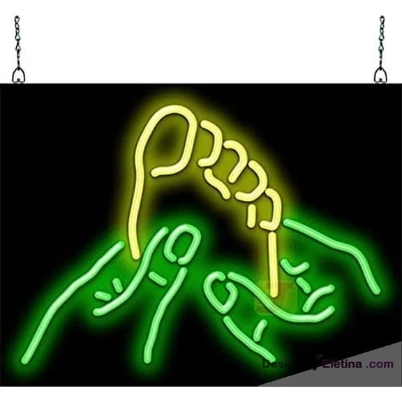 Neon Signs for Wall Decor Foot Massage Graphic Sign Neon Led Tubing16x20inch