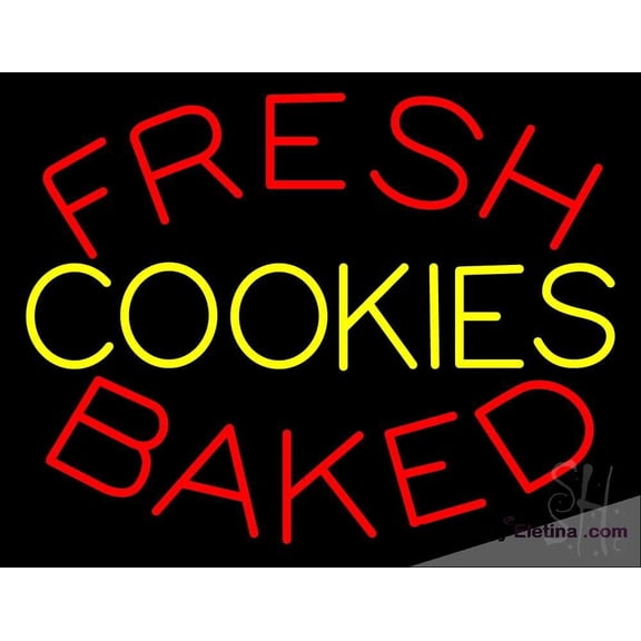 Neon Signs for Wall Decor Fresh Baked Cookies Sign Neon Led Tubing16x20inch