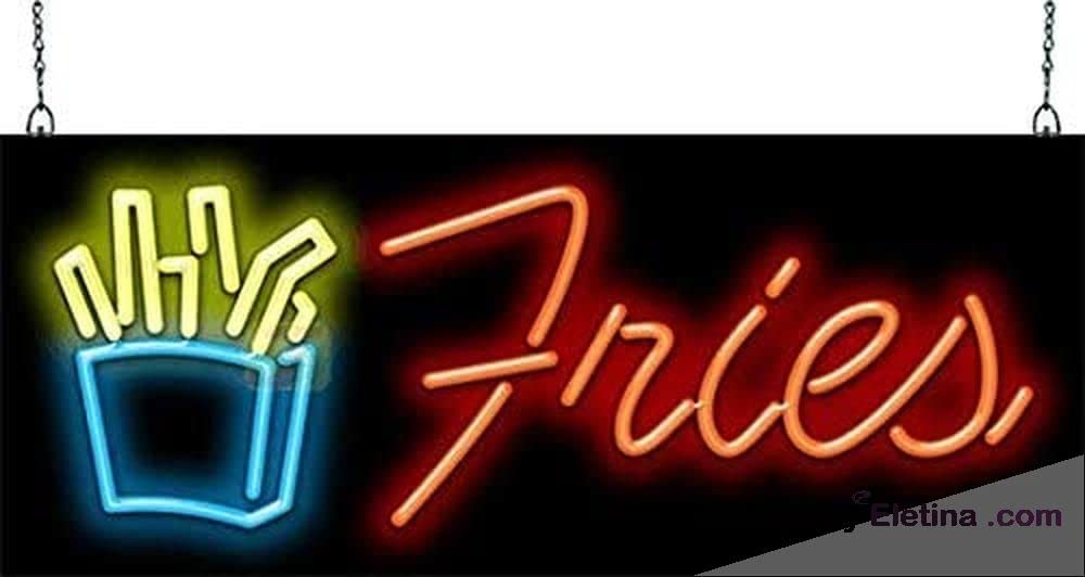 Neon Signs for Wall Decor Fries Sign Neon Led Tubing 15x17inch ...