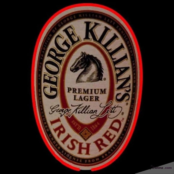 Neon Signs for Wall Decor George Killians Irish Red Beer Sign Handmade Art Sign Neon Led Tubing16x20inch