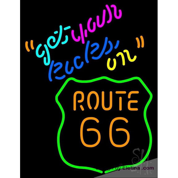 Neon Signs for Wall Decor Get Your Kicks On Route Sign Neon Led Tubing 15x17inch