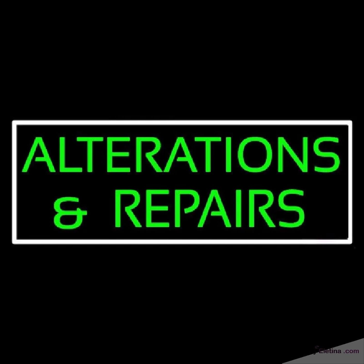 Neon Signs for Wall Decor Green Alterations And Repairs Handmade Art ...