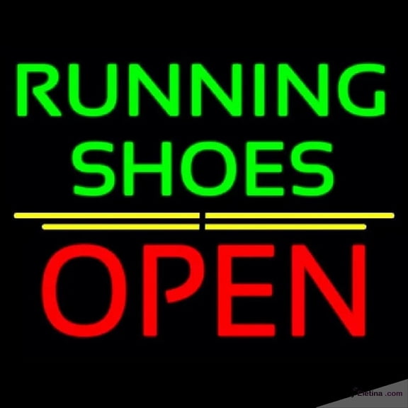 Neon Signs for Wall Decor Green Running Shoes Open Handmade Art Sign Neon Led Tubing16x20inch