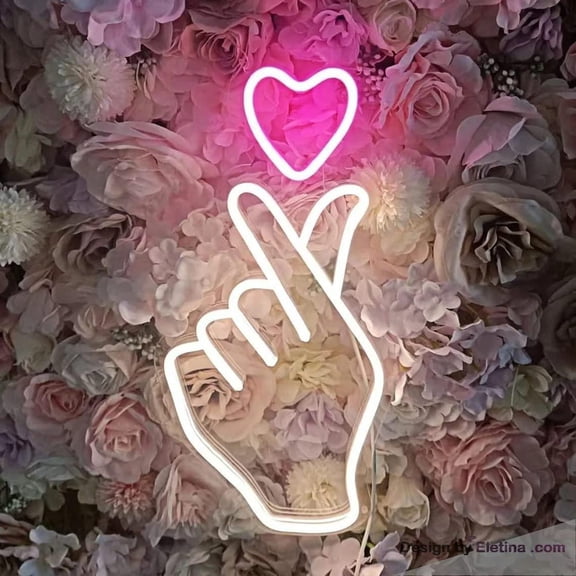 Neon Signs for Wall Decor Heart Shot Sign Light Lights Party Flex Lamp Flex Neon Led Tubing16x20inch