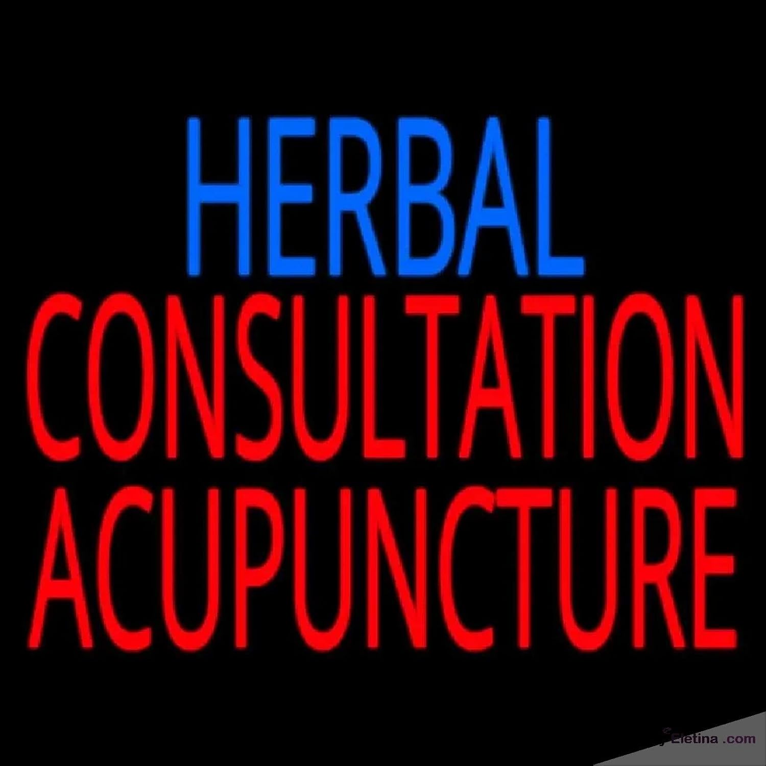 Neon Signs for Wall Decor Herbal Consultation Acupuncture Handmade Art ...