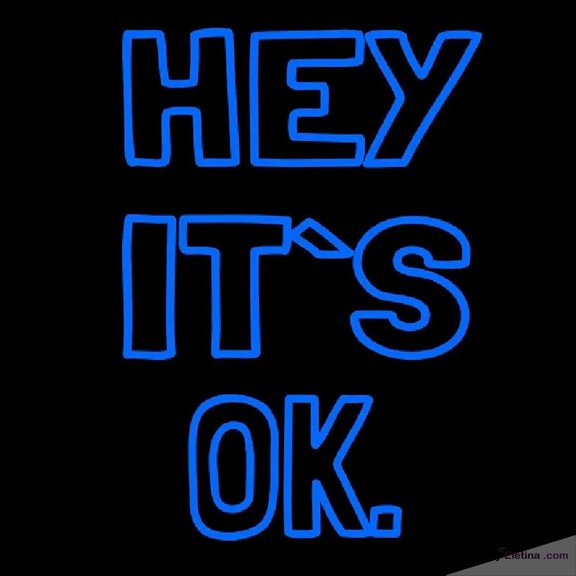 Neon Signs for Wall Decor Hey Its Ok Handmade Art Sign Neon Led Tubing16x20inch