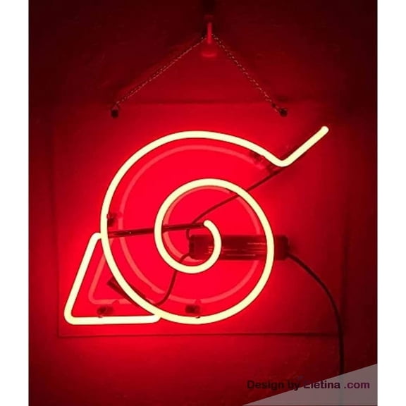 Neon Signs for Wall Decor Hidden Leaf Village Sign Acrylic Window Beer Pub Bar Handmade Light Neon Led Tubing16x20inch