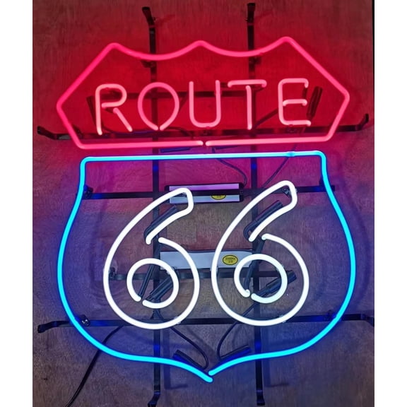 Neon Signs for Wall Decor Historic Route Logo Sign Neon Led Tubing 15x17inch
