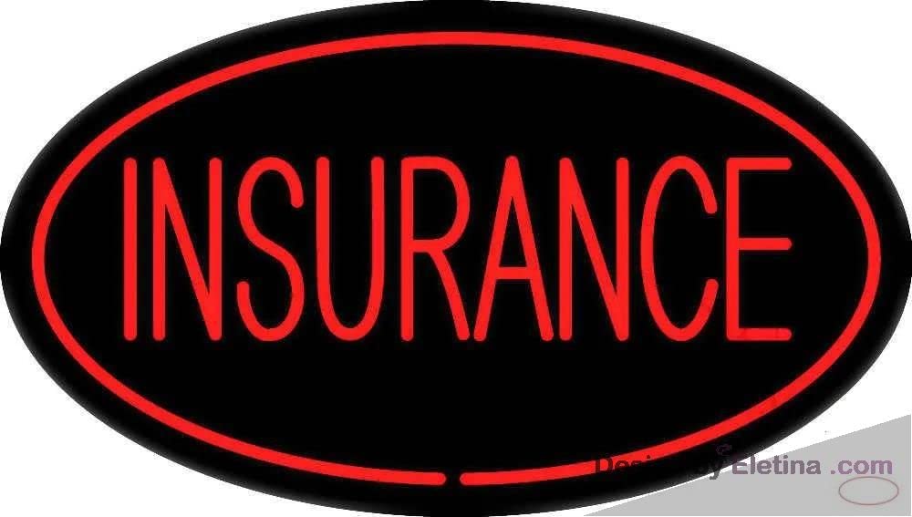 Progressive Insurance Led Sign Neon Signs for Wall Decor Insurance Oval Red Handmade Art Sign Neon Led ...