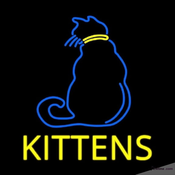 Neon Signs for Wall Decor Kittens Cat Handmade Art Sign Neon Led Tubing16x20inch