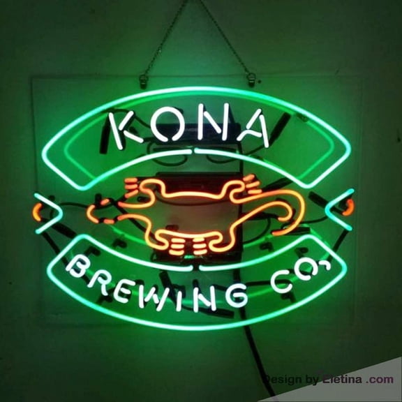 Neon Signs for Wall Decor Kona Brewing Co.real Led Beer Bar Pub Store Party Room Windows Display 16x20inch Inch Neon Tubing16x20inch