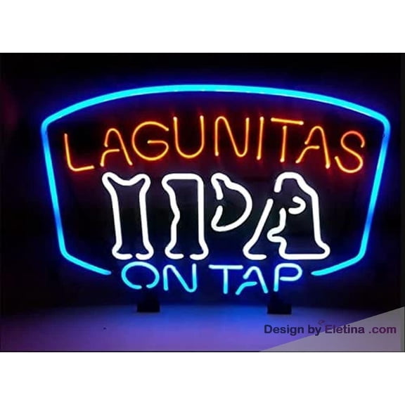 Neon Signs for Wall Decor Lagunitas Ipa On Tap Sign Light Man Cave Bar Pub Beer Gift Lamp Alipaot Neon Led Tubing 15x17inch