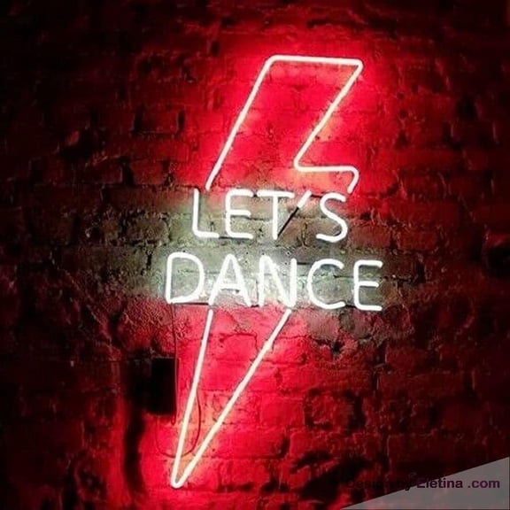 Neon Signs for Wall Decor Let's Dance Sign Acrylic Beer Pub Bar Handcrafted Window Light Neon Led Tubing16x20inch