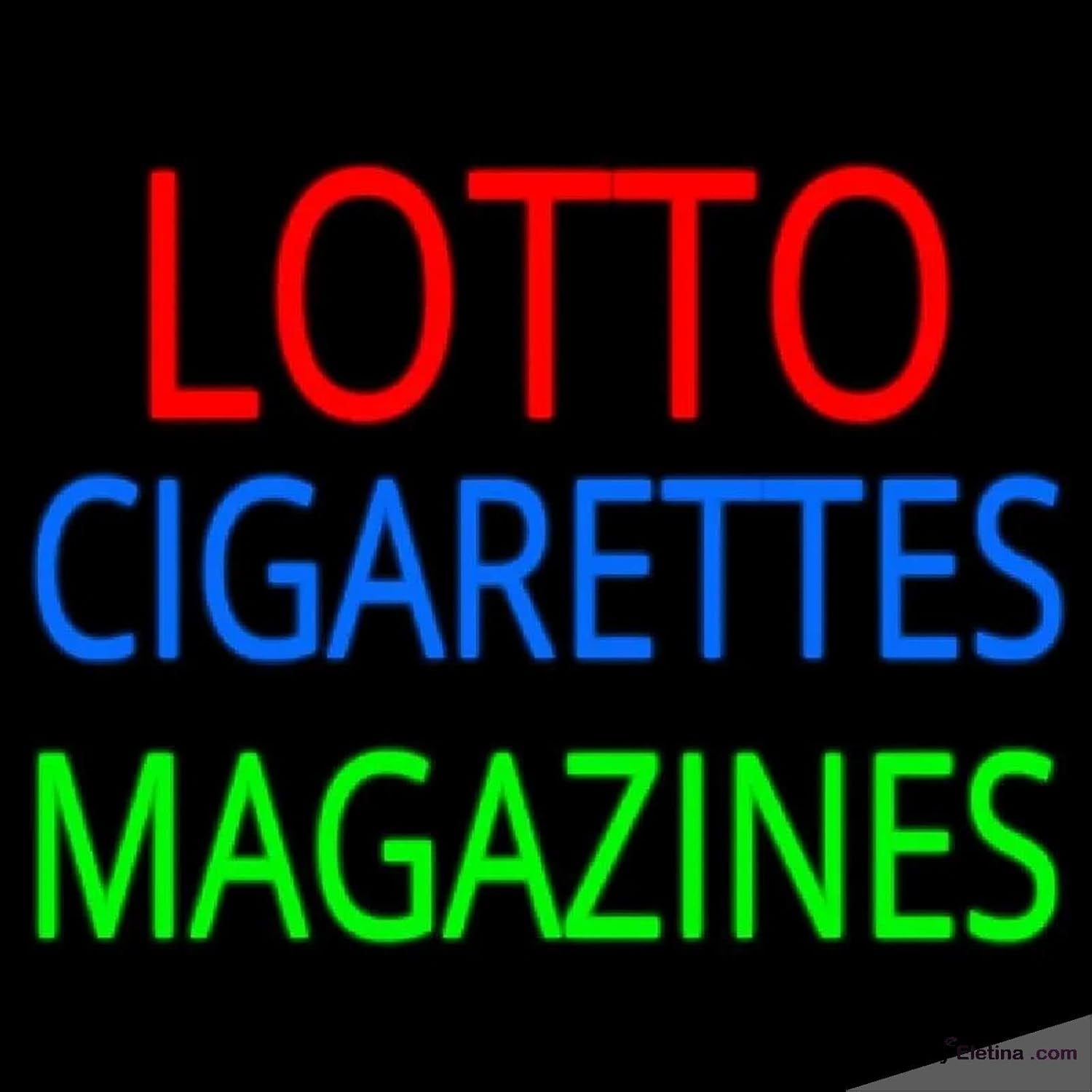 Neon Signs for Wall Decor Lotto Cigarettes Magazines Handmade Art Sign ...