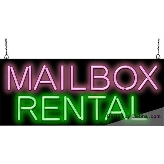 Neon Signs for Wall Decor Mailbo Rental Sign Neon Led Tubing16x20inch
