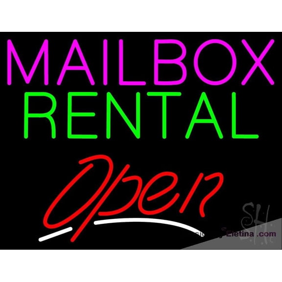 Neon Signs for Wall Decor Mailbox Rental Open Sign Neon Led Tubing16x20inch