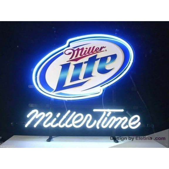 Neon Signs for Wall Decor Millers Time Millers Lite Sign Light Man Cave Bar Pub Beer Gift Lamp Amtmllb Neon Led Tubing16x20inch