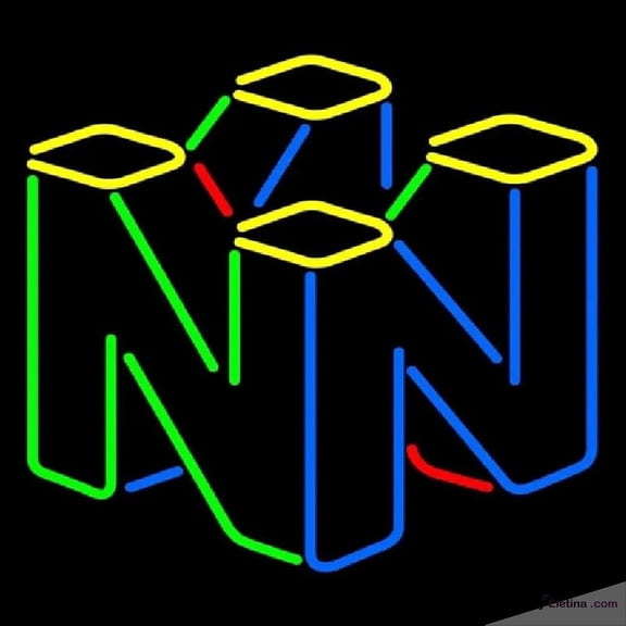 Neon Signs for Wall Decor N Logo Handmade Art Sign Neon Led Tubing 15x17inch