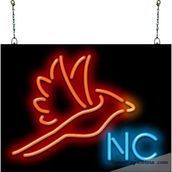 Neon Signs for Wall Decor Nc Cardinal Sign Neon Led Tubing16x20inch