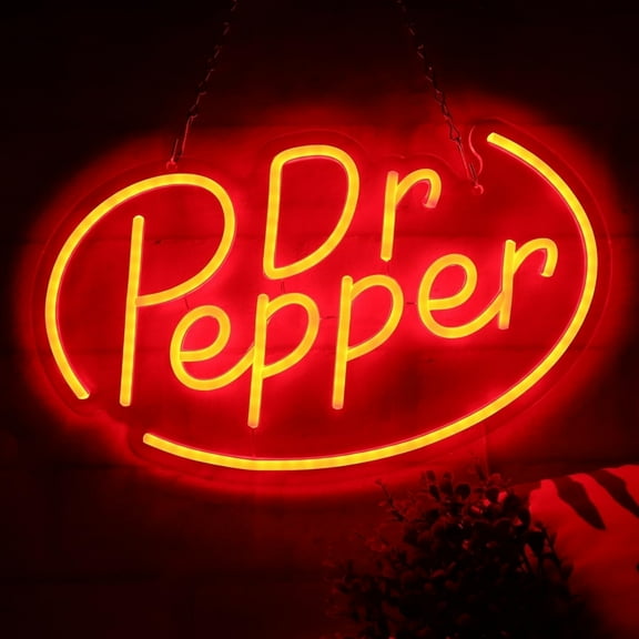 JFLLamp Dr Pepper Neon Sign Wall Party Decor for Drinks Shop,Man Cave,Restaurant, Beverage Shop & Convenience Store