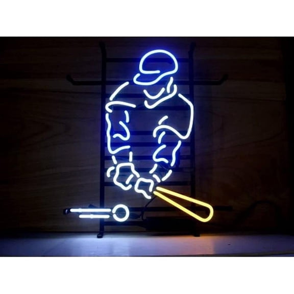 Neon Signs for Wall Decor New Baseball Sport Real Led Light Sign Beer Bar Pub Sign Neon Tubing16x20inch
