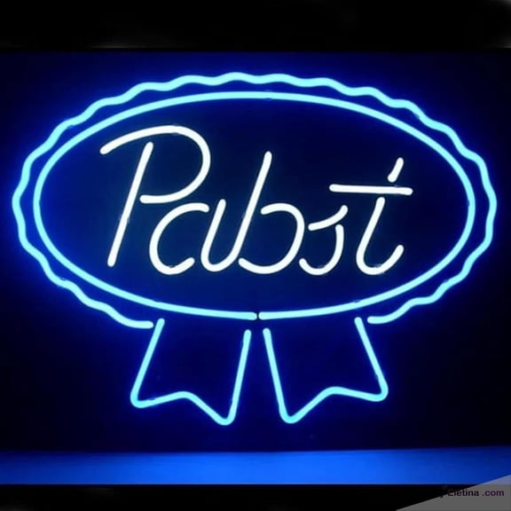 Neon Signs for Wall Decor New Pabst Blue Ribbon Lager Ale Handmade Art Sign Neon Led Tubing16x20inch