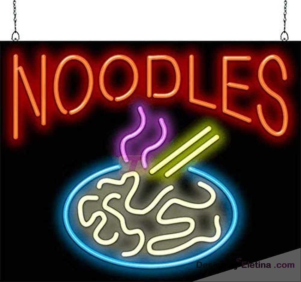 Noodles Sign Neon Signs for Wall Decor Noodles Sign Neon Led Tubing16x20inch ...