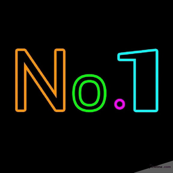 Neon Signs for Wall Decor Number One Handmade Art Sign Neon Led Tubing 15x17inch