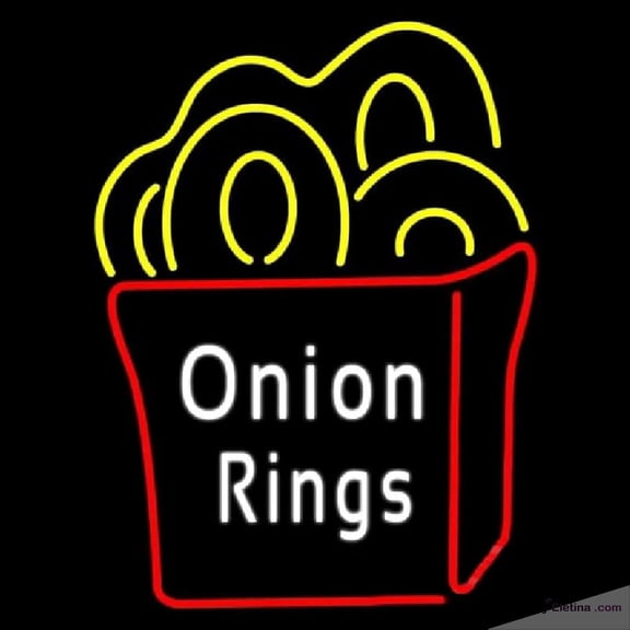 Neon Signs for Wall Decor Onion Rings Handmade Art Sign Neon Led Tubing16x20inch