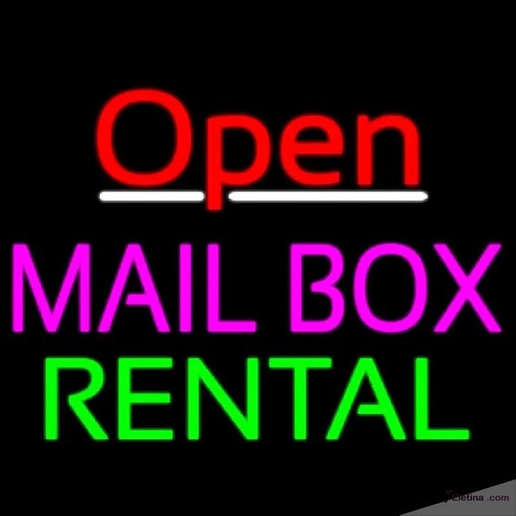Neon Signs for Wall Decor Open Mailbo Rental Handmade Art Sign Neon Led Tubing16x20inch