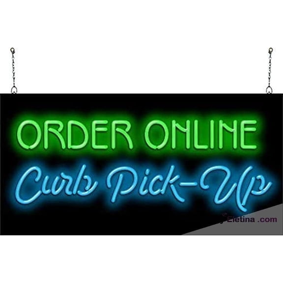 Neon Signs for Wall Decor Order Online Curb Pick-up Sign Neon Led Tubing16x20inch