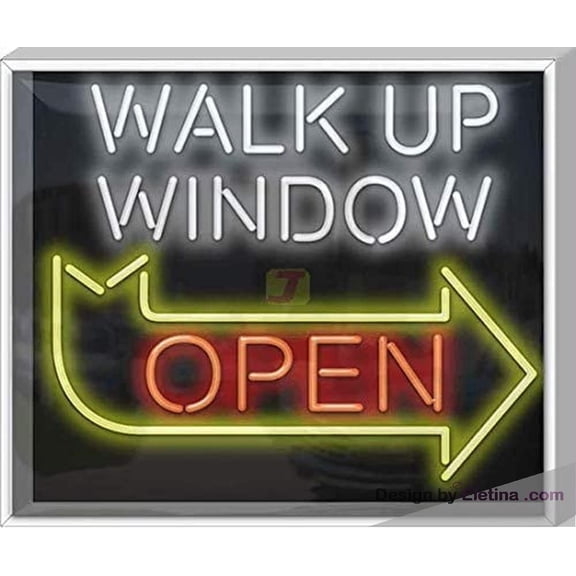 Neon Signs for Wall Decor Outdoor Walk Up Window Open Sign Neon Led Tubing16x20inch