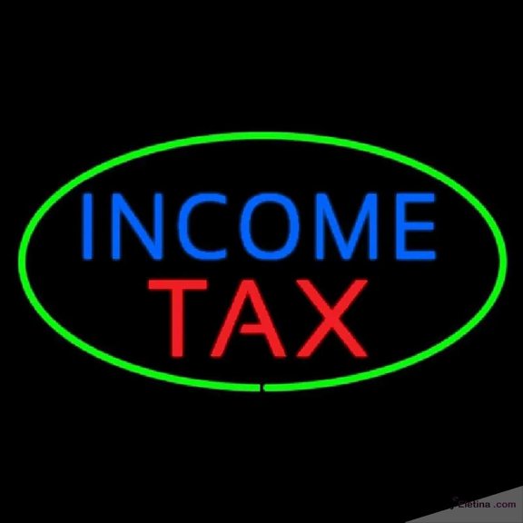 Neon Signs for Wall Decor Oval Green Income Ta Handmade Art Sign Neon Led Tubing16x20inch