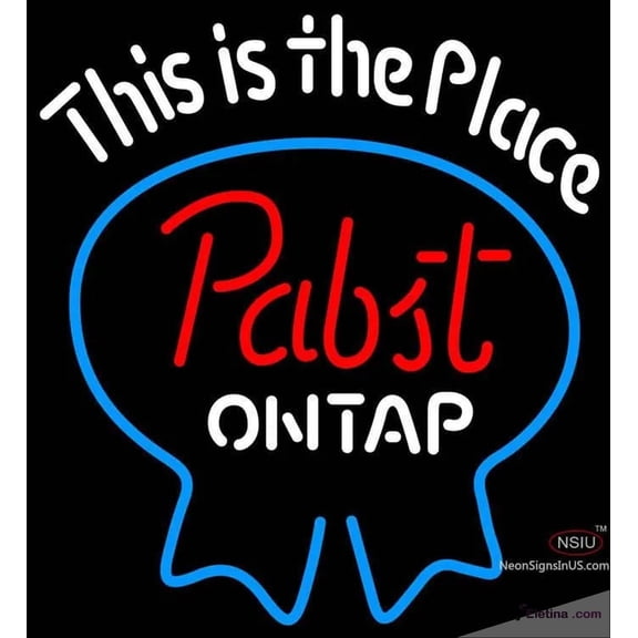 Neon Signs for Wall Decor Pabst Light This Is The Place Beer Sign Neon Led Tubing16x20inch