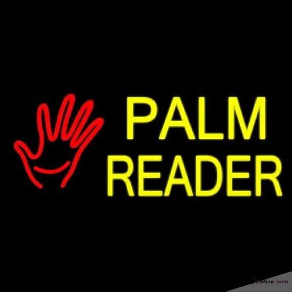 Neon Signs for Wall Decor Palm Reader Logo Handmade Art Sign Neon Led Tubing16x20inch