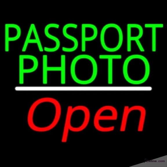 Neon Signs for Wall Decor Passport Photo Open White Line Handmade Art Sign Neon Led Tubing16x20inch