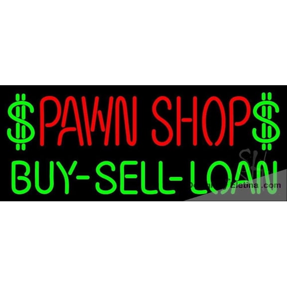 Neon Signs for Wall Decor Pawn Shop Buy Sell Loan Sign Neon Led Tubing16x20inch