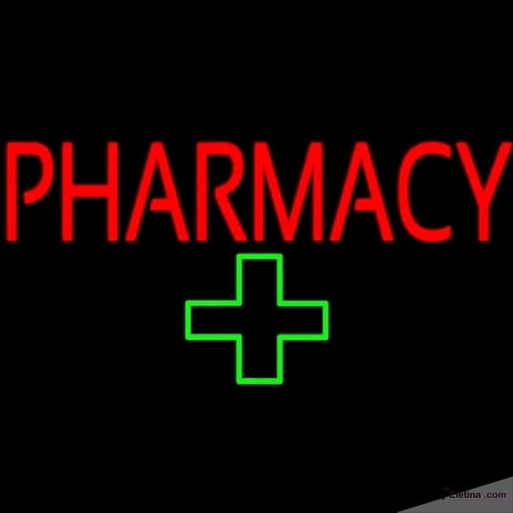 Neon Signs for Wall Decor Pharmacy Plus Logo Handmade Art Sign Neon Led Tubing16x20inch