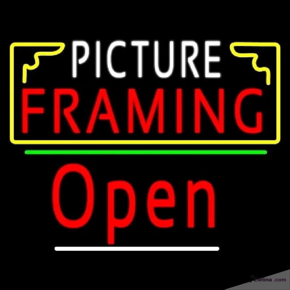 Neon Signs for Wall Decor Picture Framing With Frame Open Logo Handmade Art Sign Neon Led Tubing16x20inch