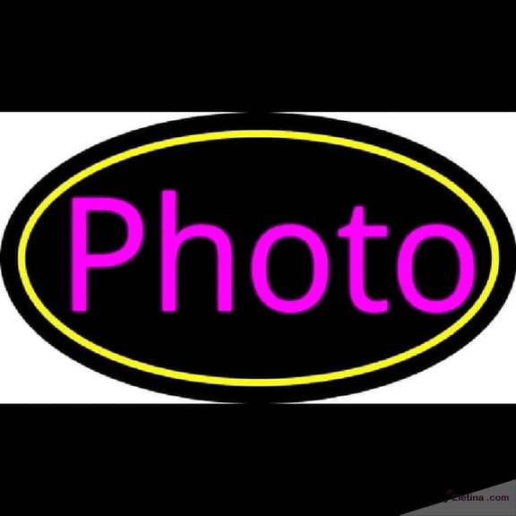 Neon Signs for Wall Decor Pink Cursive Photo With Oval Handmade Art Sign Neon Led Tubing16x20inch