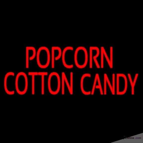 Neon Signs for Wall Decor Popcorn Cotton Candy Handmade Art Sign Neon Led Tubing16x20inch