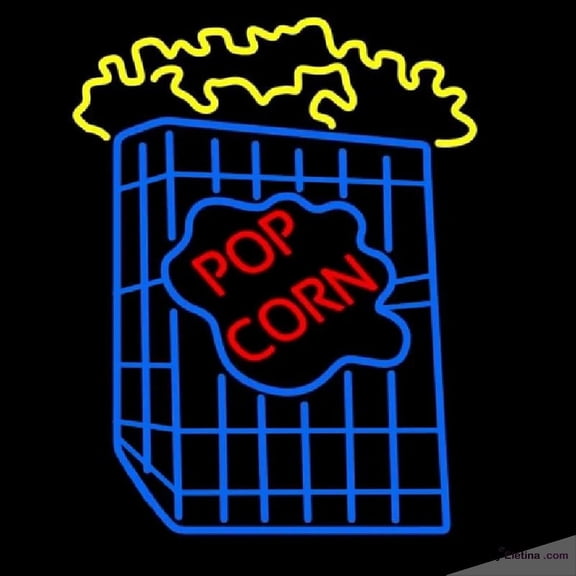 Neon Signs for Wall Decor Popcorn With Logo Handmade Art Sign Neon Led Tubing16x20inch
