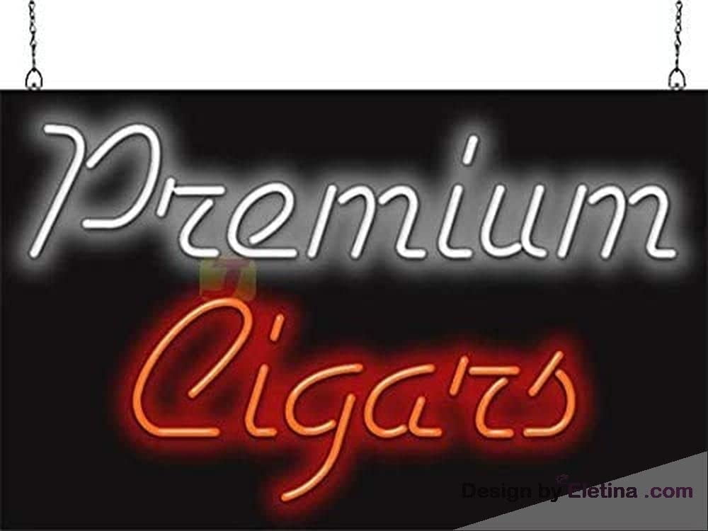 Neon Signs for Wall Decor Premium Cigars Sign Neon Led Tubing16x20inch ...