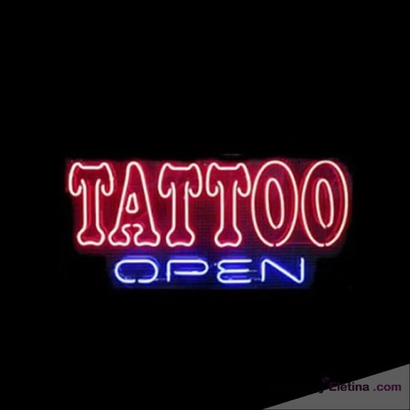 Neon Signs for Wall Decor Professional Tattoo Open Sings Neon Led Tubing16x20inch