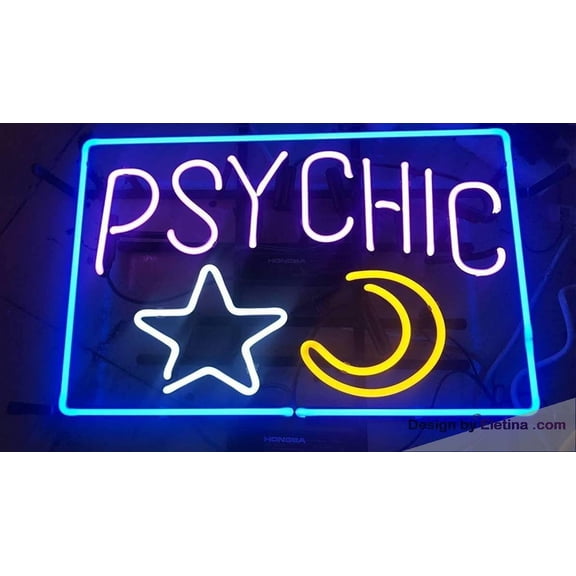 Neon Signs for Wall Decor Psychic Moon Star Palm Reader Sign Light Man Cave Bar Pub Beer Gift Lamp Apms Neon Led Tubing 15x17inch