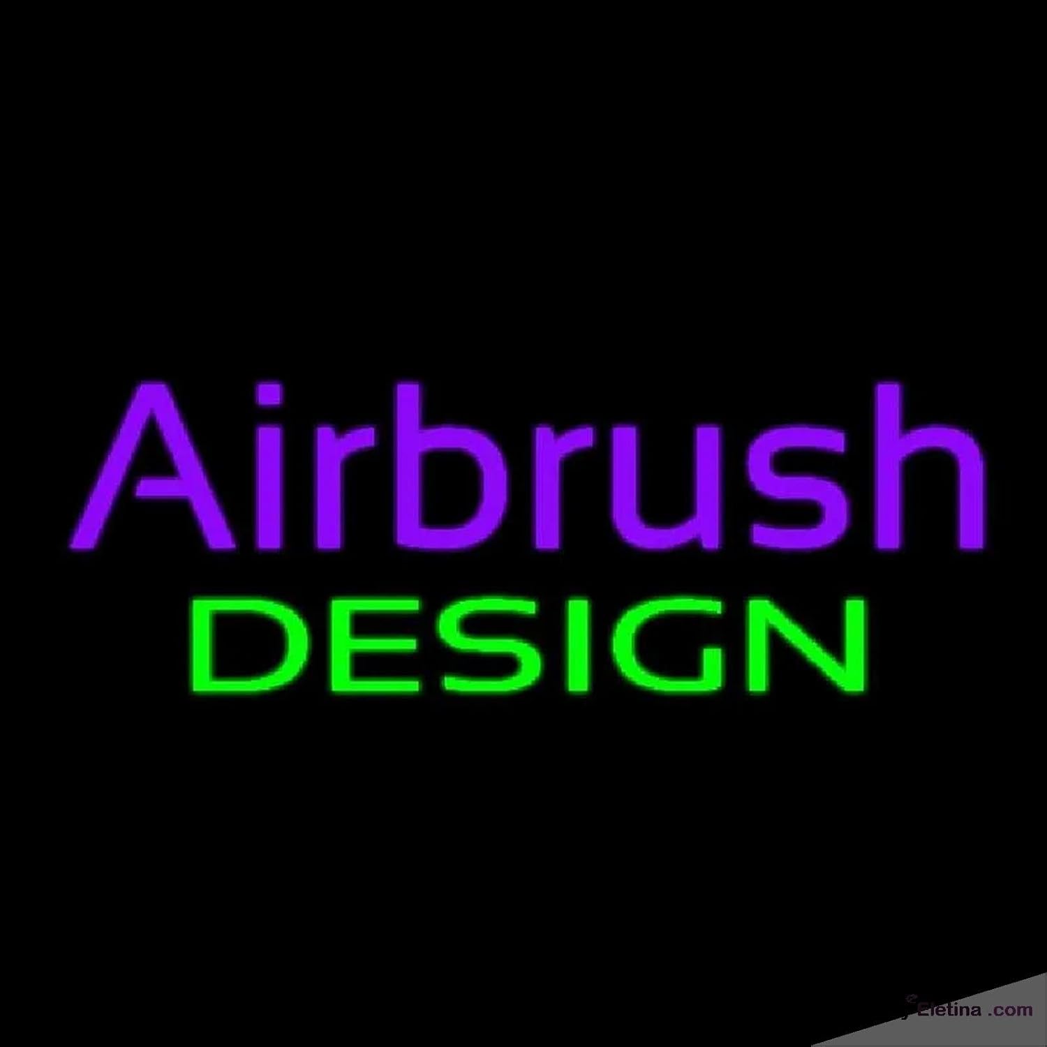 Neon Signs for Wall Decor Purple Airbrush Green Design Handmade Art ...